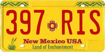 NM license plate 397RIS