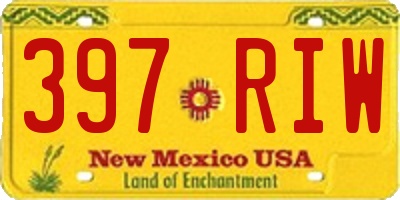NM license plate 397RIW