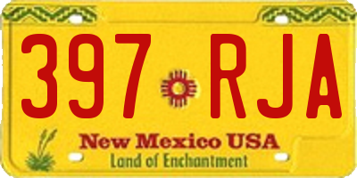NM license plate 397RJA