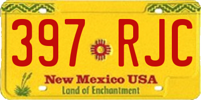 NM license plate 397RJC