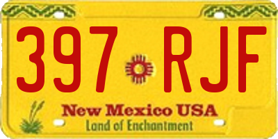 NM license plate 397RJF