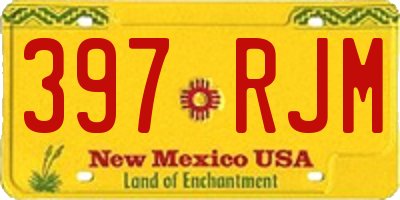 NM license plate 397RJM