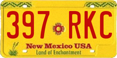 NM license plate 397RKC