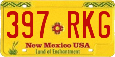 NM license plate 397RKG