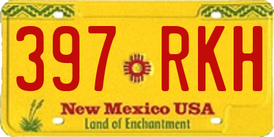 NM license plate 397RKH