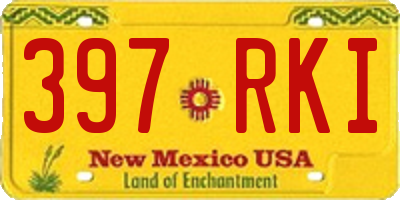 NM license plate 397RKI
