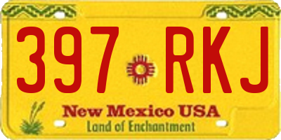 NM license plate 397RKJ