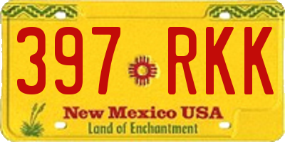 NM license plate 397RKK