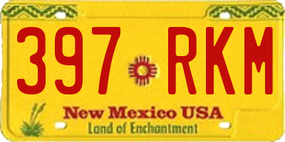 NM license plate 397RKM