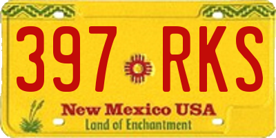 NM license plate 397RKS