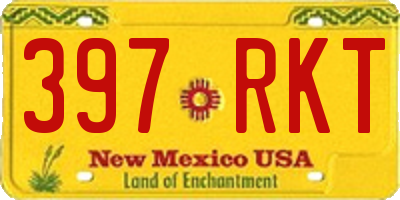 NM license plate 397RKT