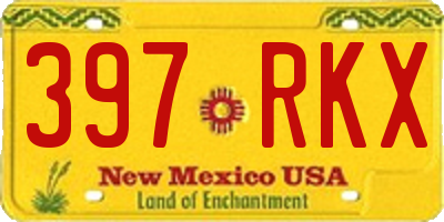 NM license plate 397RKX