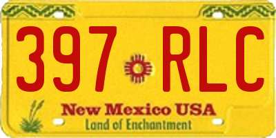 NM license plate 397RLC