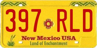 NM license plate 397RLD