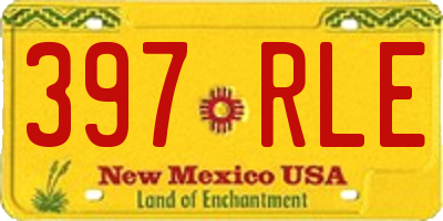 NM license plate 397RLE