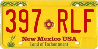 NM license plate 397RLF