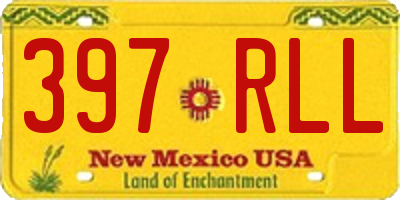 NM license plate 397RLL