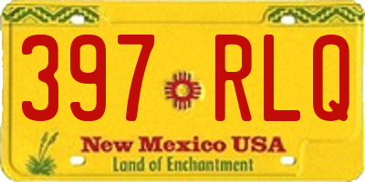 NM license plate 397RLQ