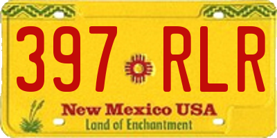 NM license plate 397RLR
