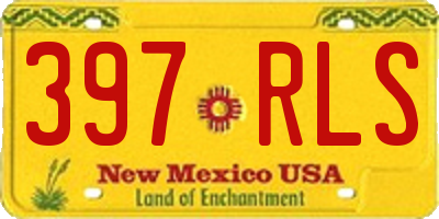 NM license plate 397RLS