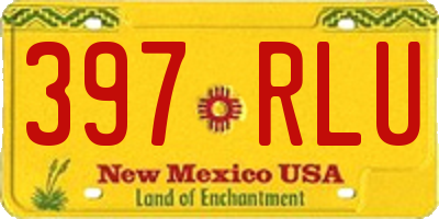 NM license plate 397RLU