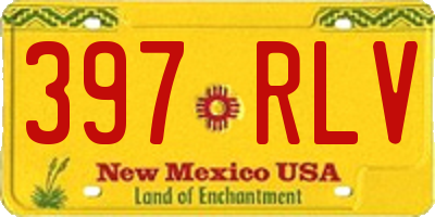 NM license plate 397RLV