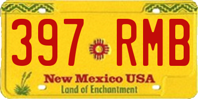 NM license plate 397RMB