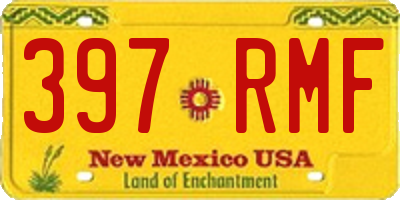 NM license plate 397RMF