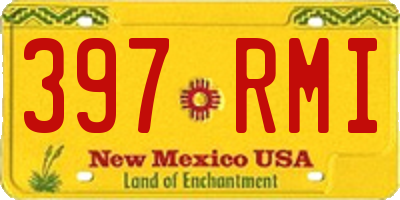 NM license plate 397RMI