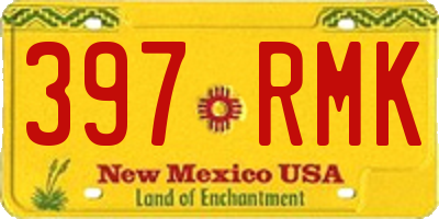 NM license plate 397RMK