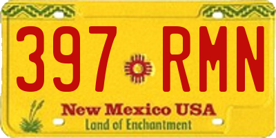 NM license plate 397RMN