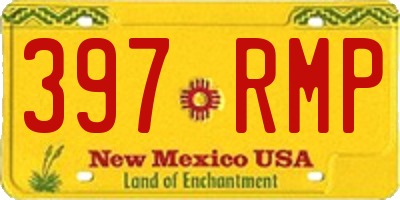 NM license plate 397RMP