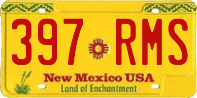 NM license plate 397RMS