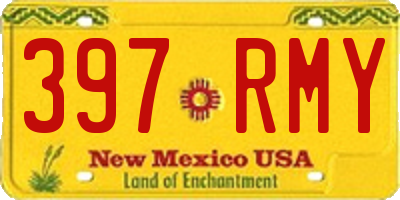NM license plate 397RMY