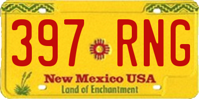 NM license plate 397RNG