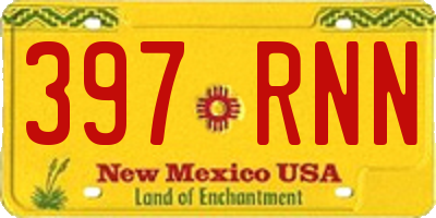 NM license plate 397RNN