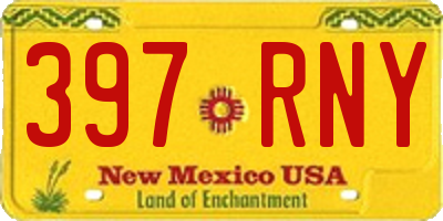 NM license plate 397RNY