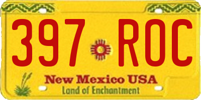 NM license plate 397ROC