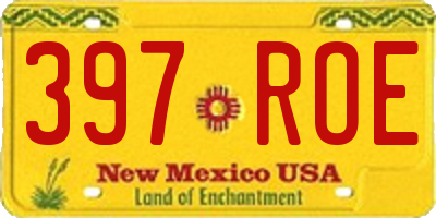 NM license plate 397ROE