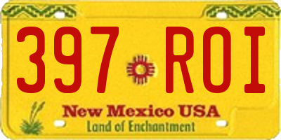 NM license plate 397ROI
