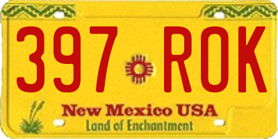 NM license plate 397ROK