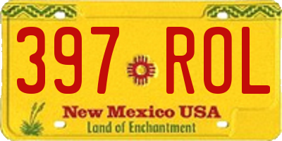NM license plate 397ROL