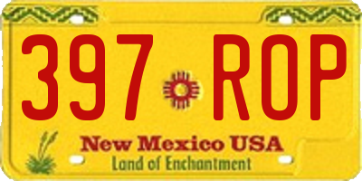 NM license plate 397ROP