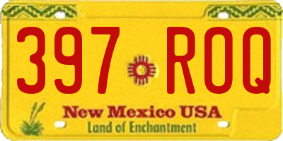 NM license plate 397ROQ