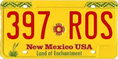NM license plate 397ROS