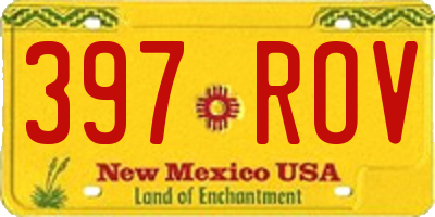 NM license plate 397ROV