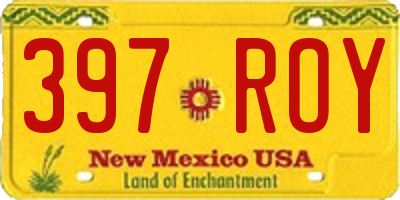 NM license plate 397ROY