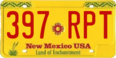 NM license plate 397RPT
