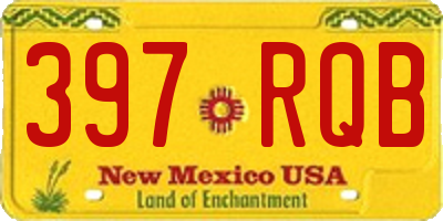 NM license plate 397RQB