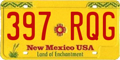 NM license plate 397RQG